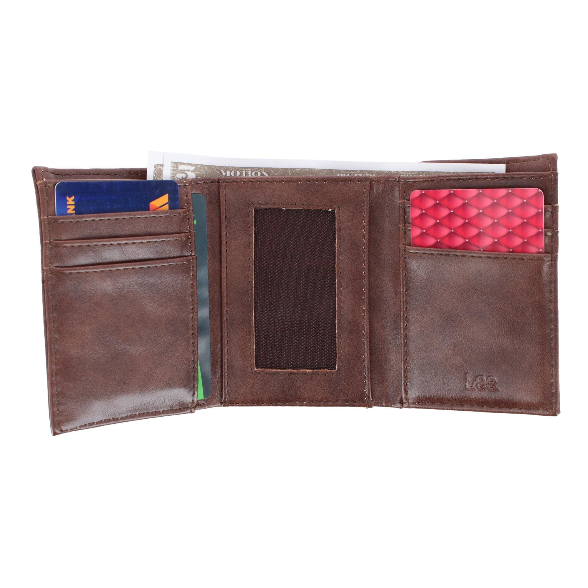 Lee Men's Smooth Trifold Wallet - Brown
