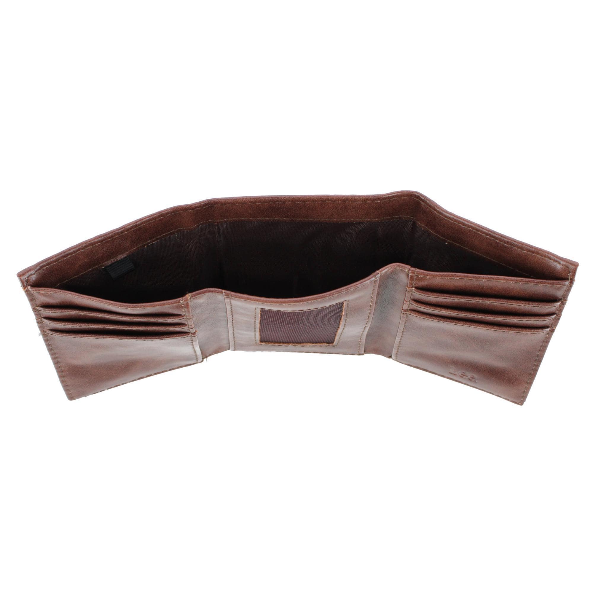 Lee Men's Smooth Trifold Wallet - Brown