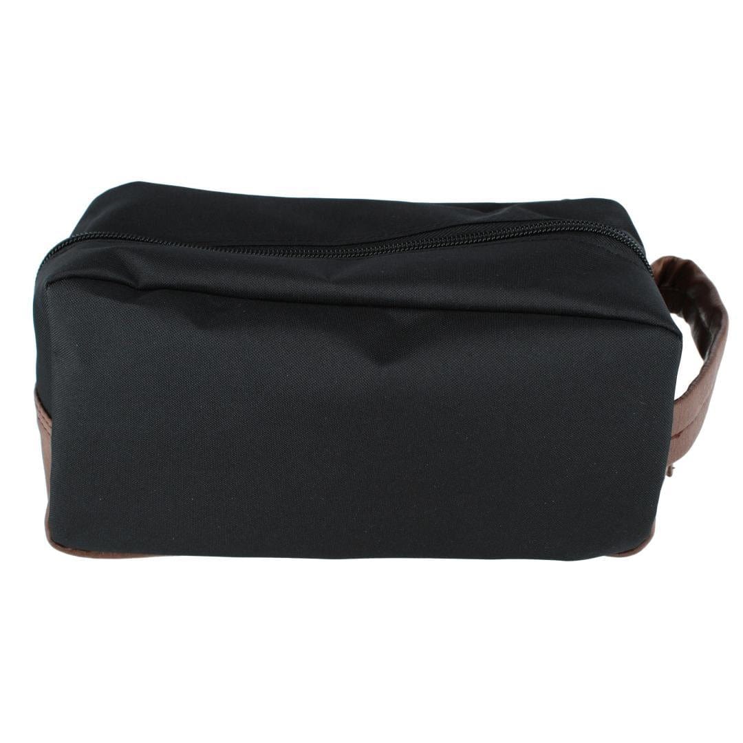 London Fog Men's Accessory Case Travel Kit with Carrying Handle - Black