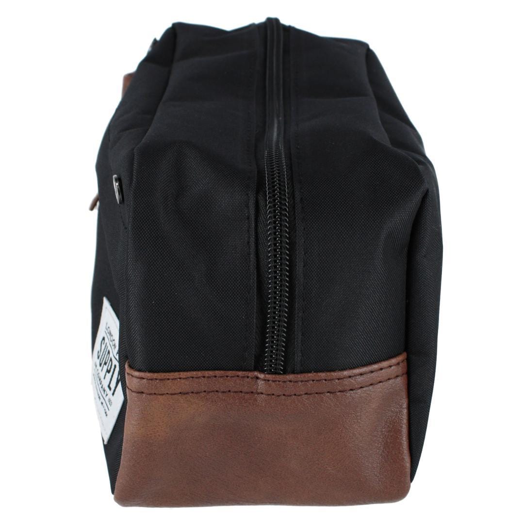 London Fog Men's Accessory Case Travel Kit with Carrying Handle - Black