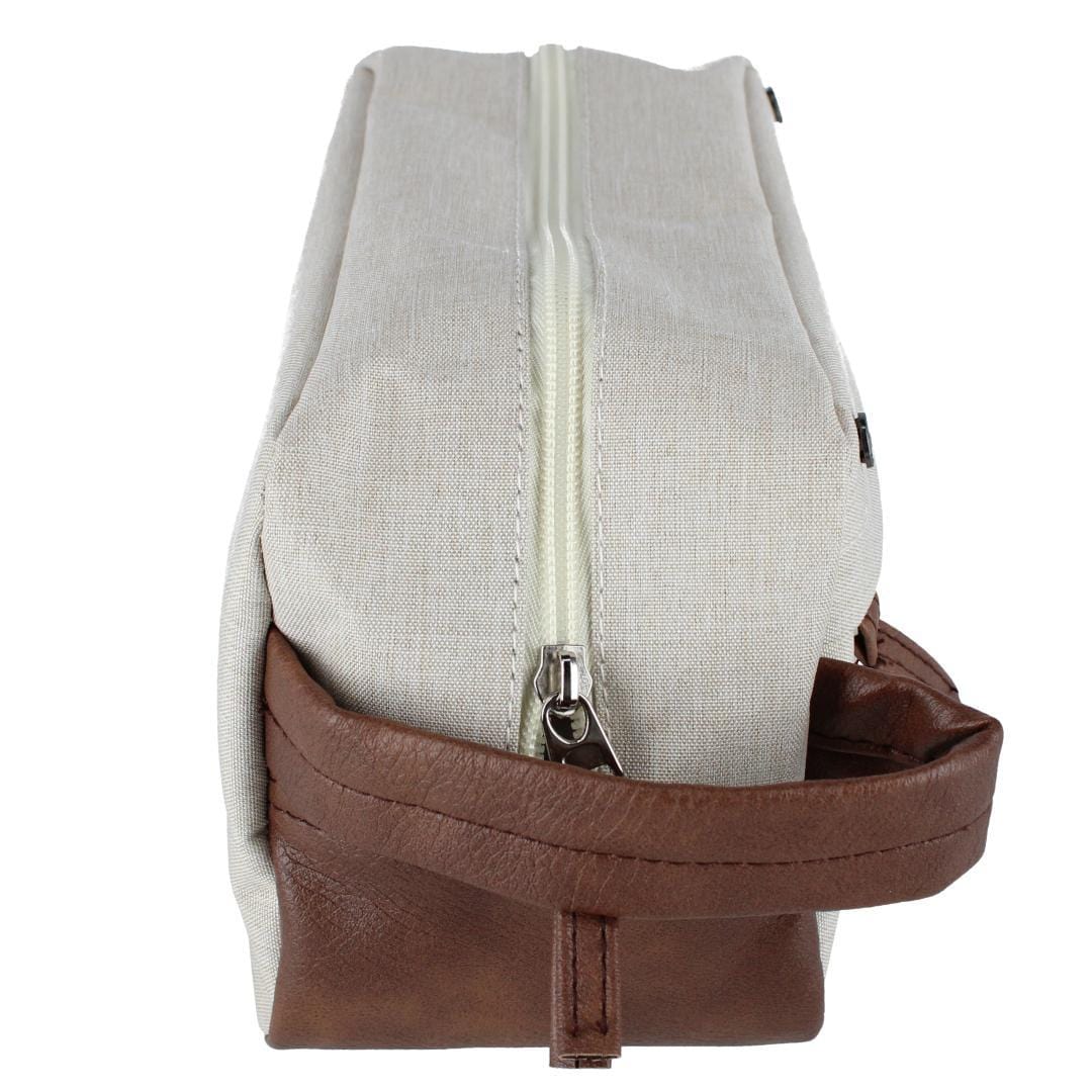 London Fog Men's Accessory Case Travel Kit with Carrying Handle - Stone