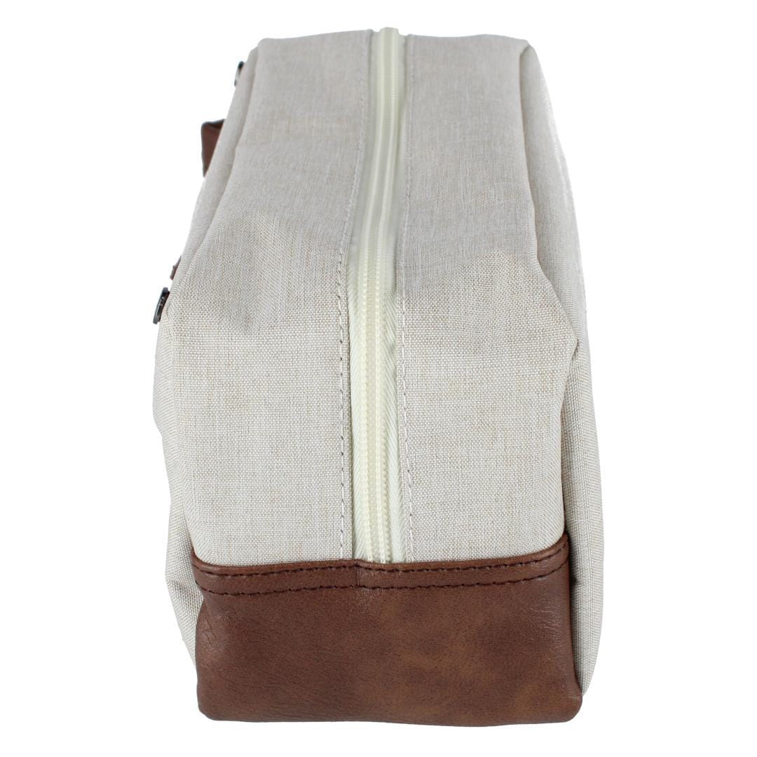 London Fog Men's Accessory Case Travel Kit with Carrying Handle - Stone