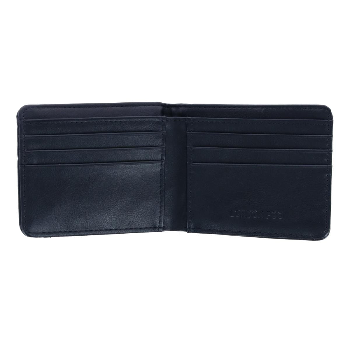 London Fog Men's Leather Passcase Wallet with Removable Case - Black