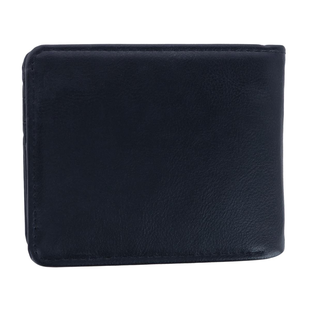 London Fog Men's Leather Passcase Wallet with Removable Case - Black