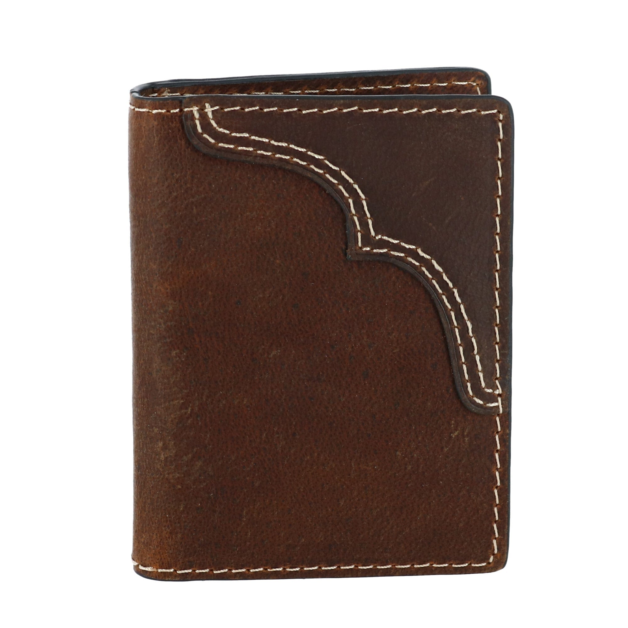 Wrangler Men's Leather Card Case Wallet with Money Clip - Men's Leather Card Case Wallet with Money Clip