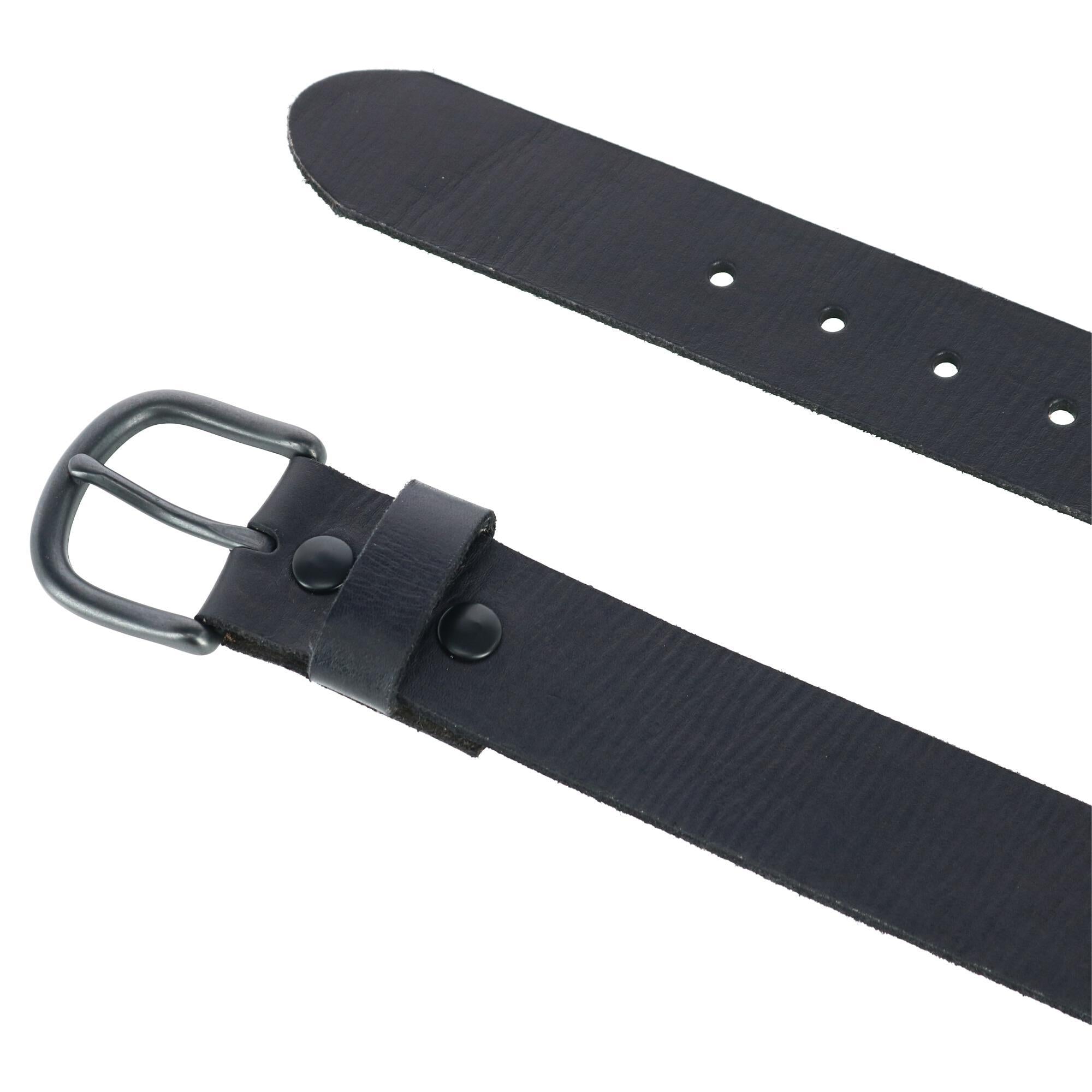 Wrangler Men's Vegetable Tanned Distressed Leather Belt - Black