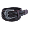 Men's Stretch Braided Belt with Western Buckle