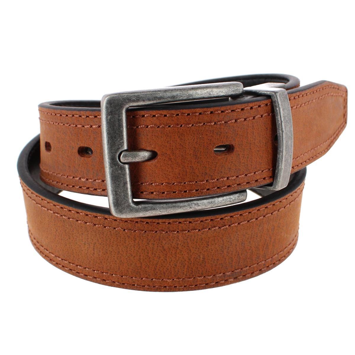 Wrangler Boy's Reversible Crazy Horse Leather Belt - Cognac/Black