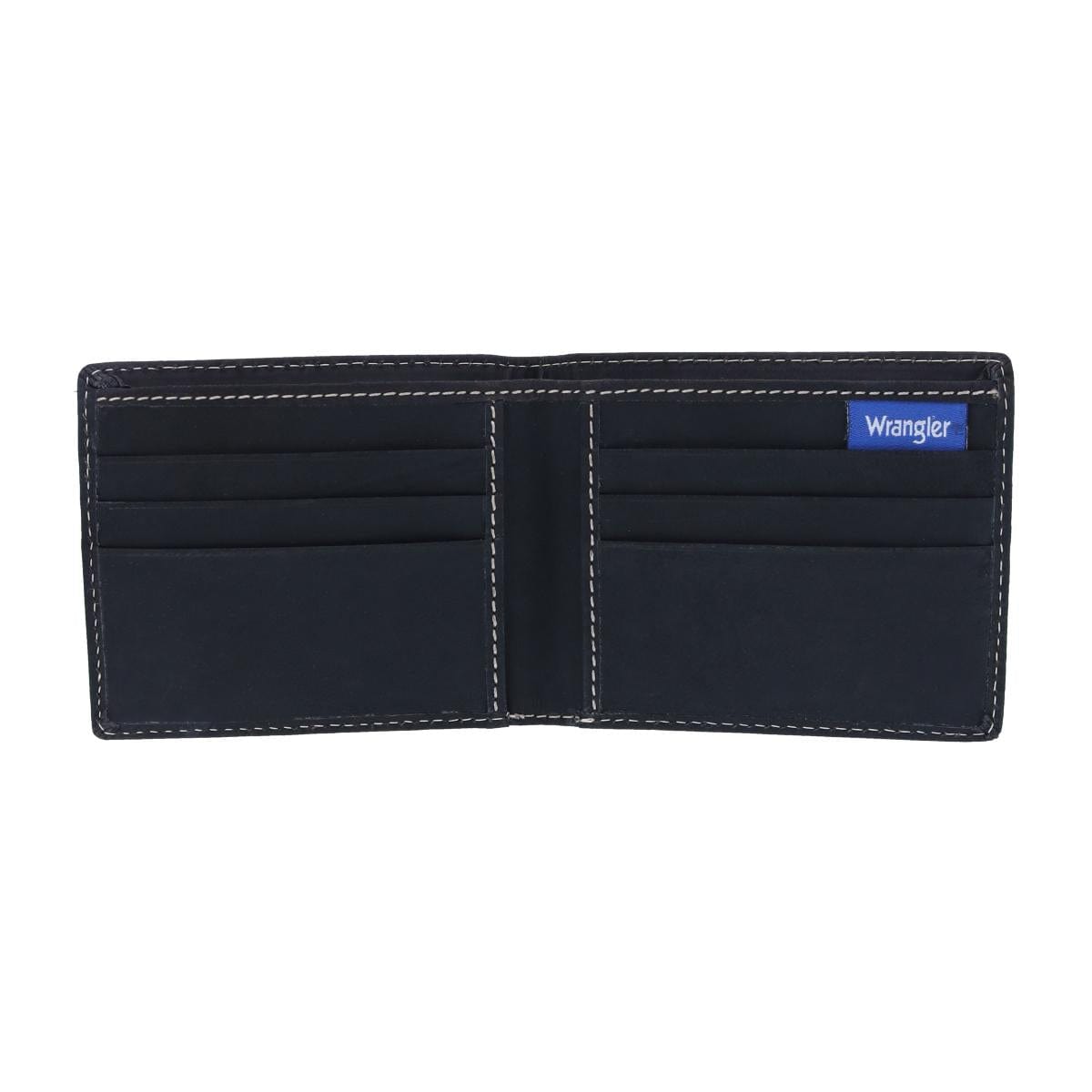 Wrangler Men's Oil Tanned Leather Bifold Wallet - Black