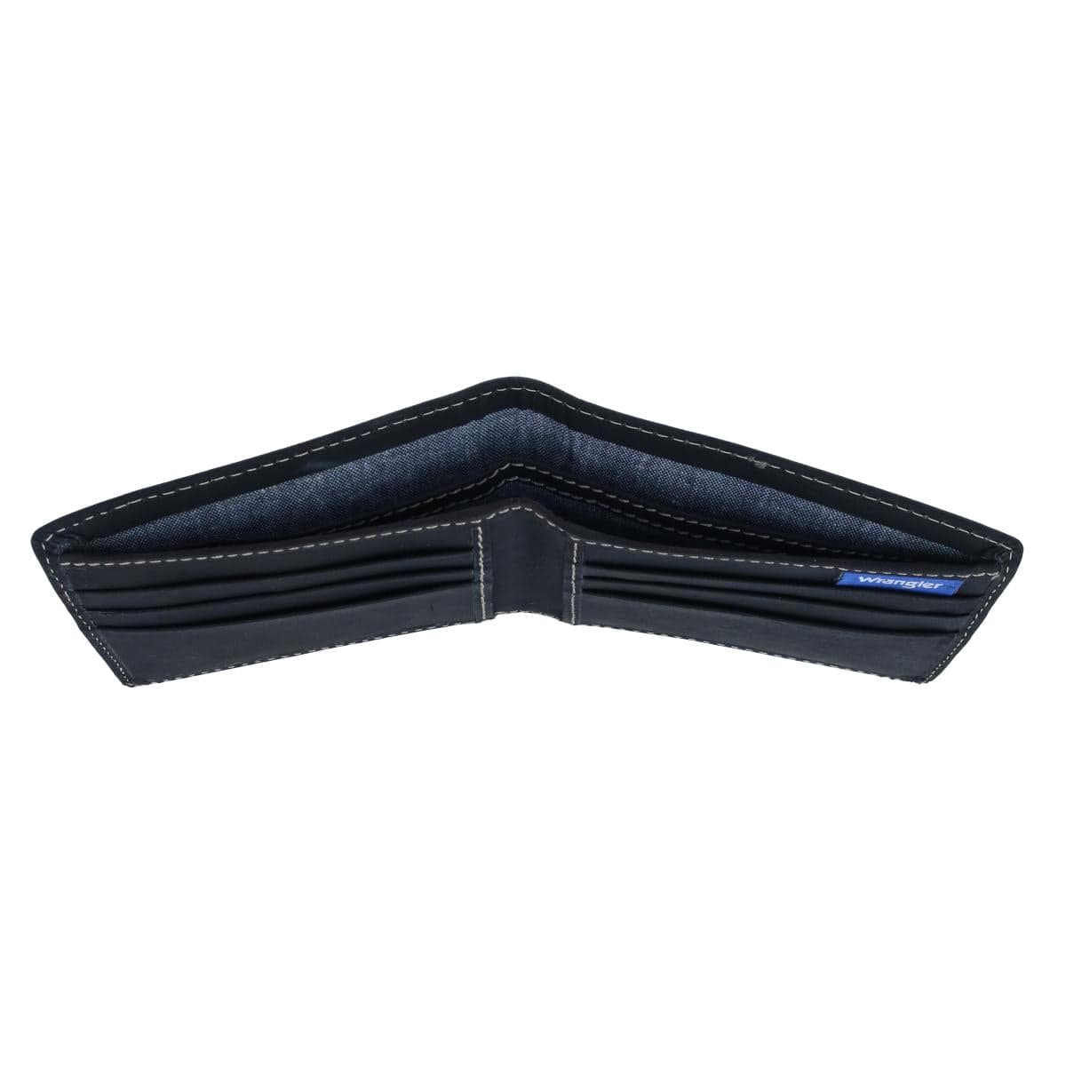 Wrangler Men's Oil Tanned Leather Bifold Wallet - Black