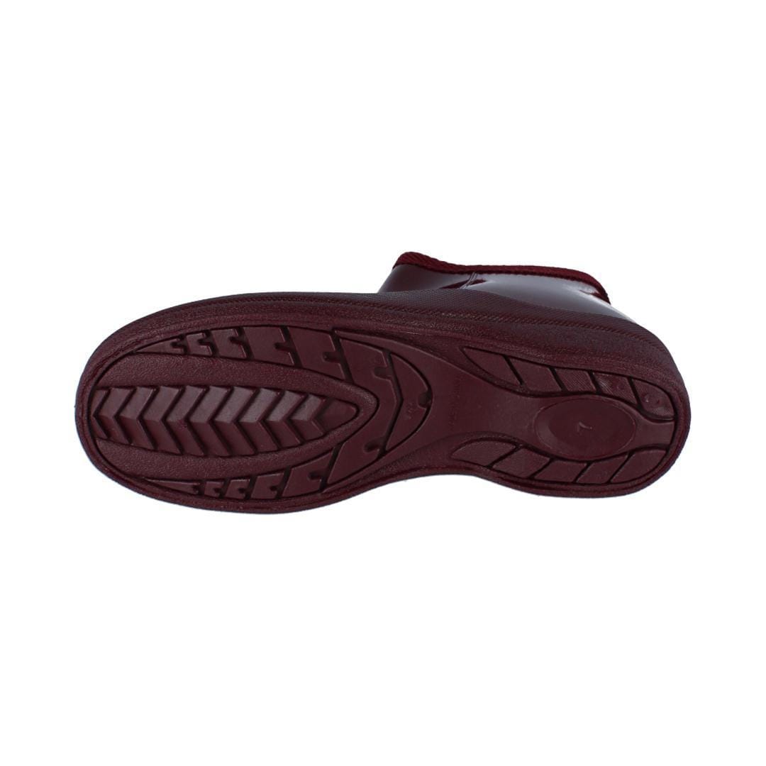 CTM® Women's Solid Ankle Height Garden Rain Boots - Burgundy