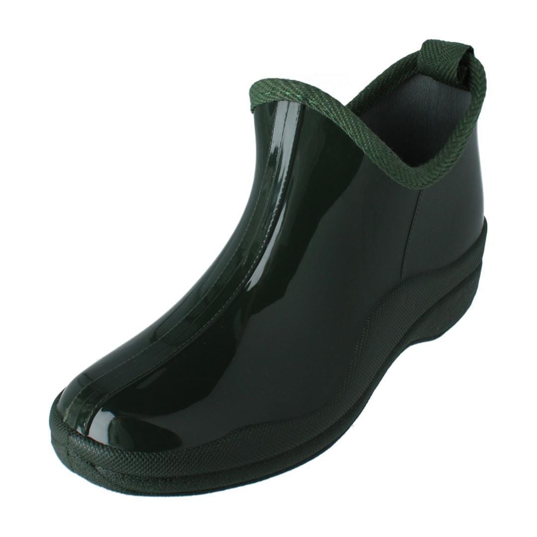 CTM® Women's Solid Ankle Height Garden Rain Boots - Green