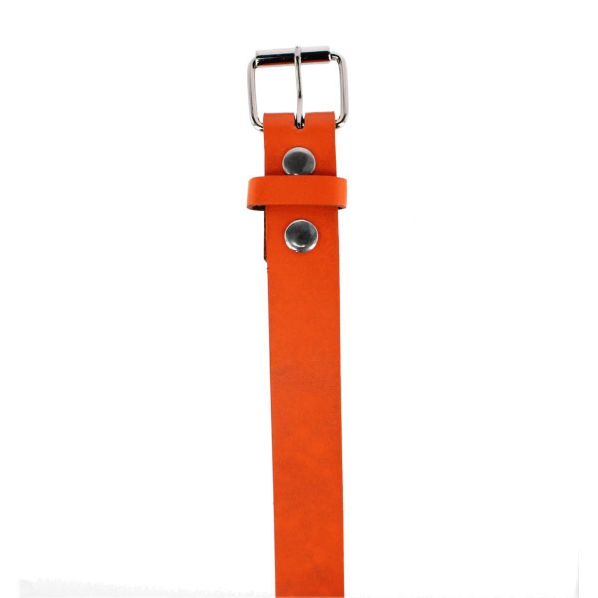CTM® Kids' Solid Bold Color Belt with Roller Buckle - Orange