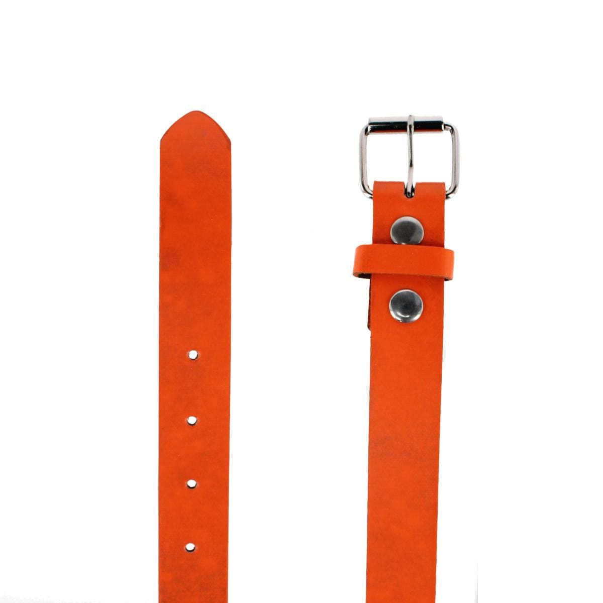 CTM® Kids' Solid Bold Color Belt with Roller Buckle - Orange