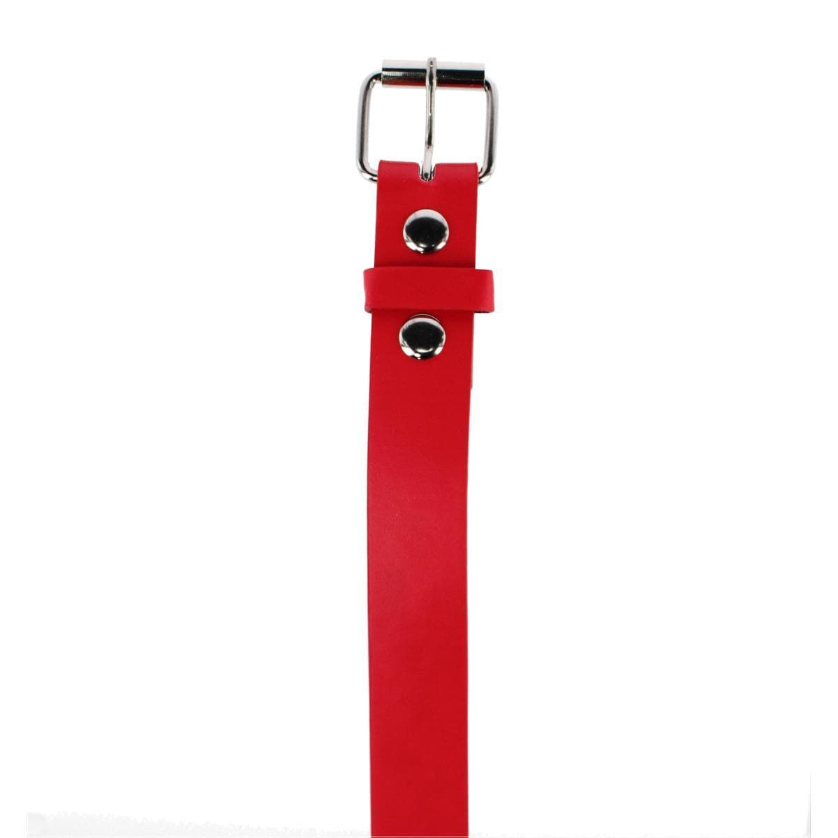 CTM® Kids' Solid Bold Color Belt with Roller Buckle - Red