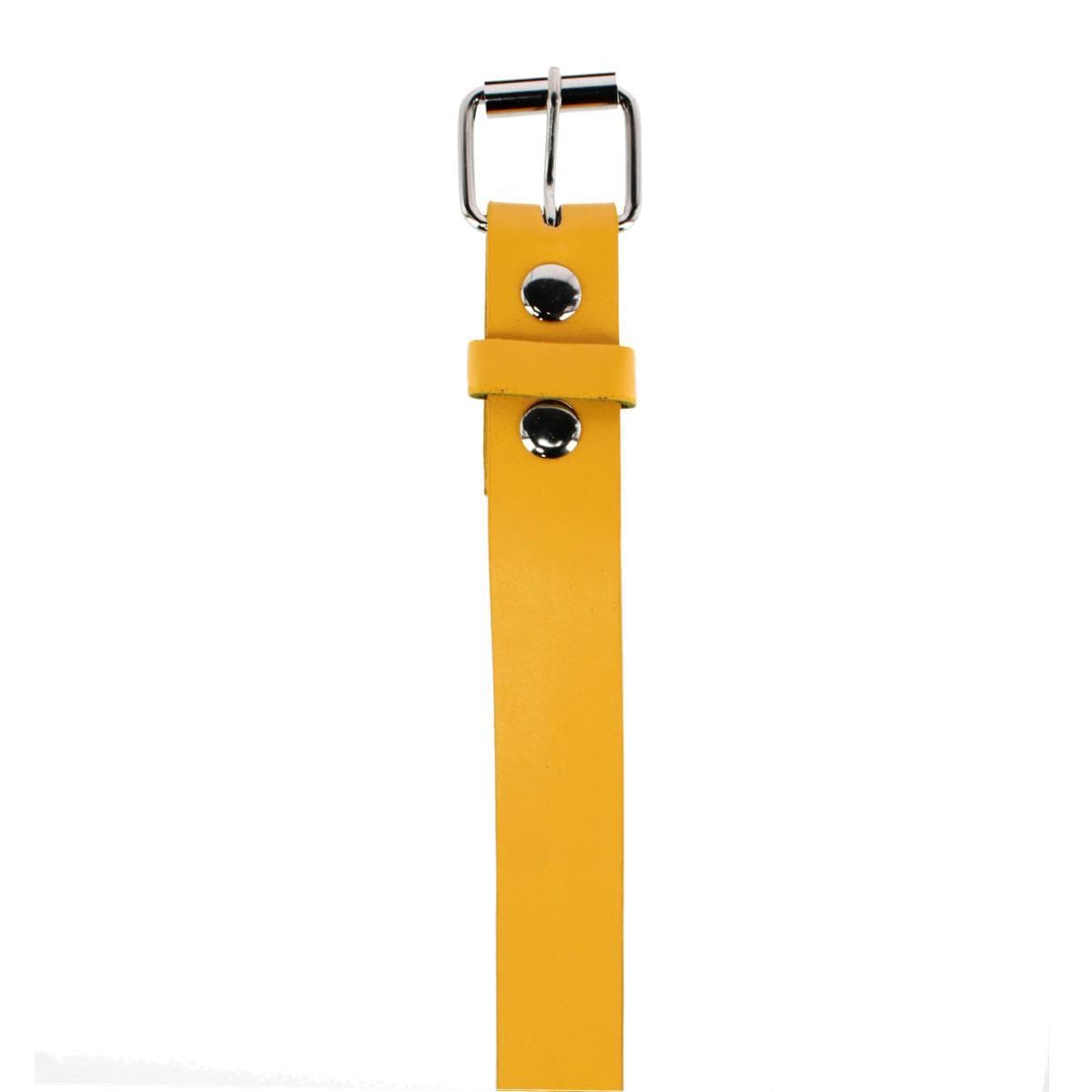 CTM® Kids' Solid Bold Color Belt with Roller Buckle - Yellow
