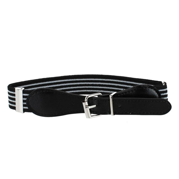 Kids' Striped Elastic Stretch Belt with Buckle