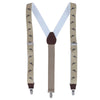 Marlin Fish Print Clip End Suspenders