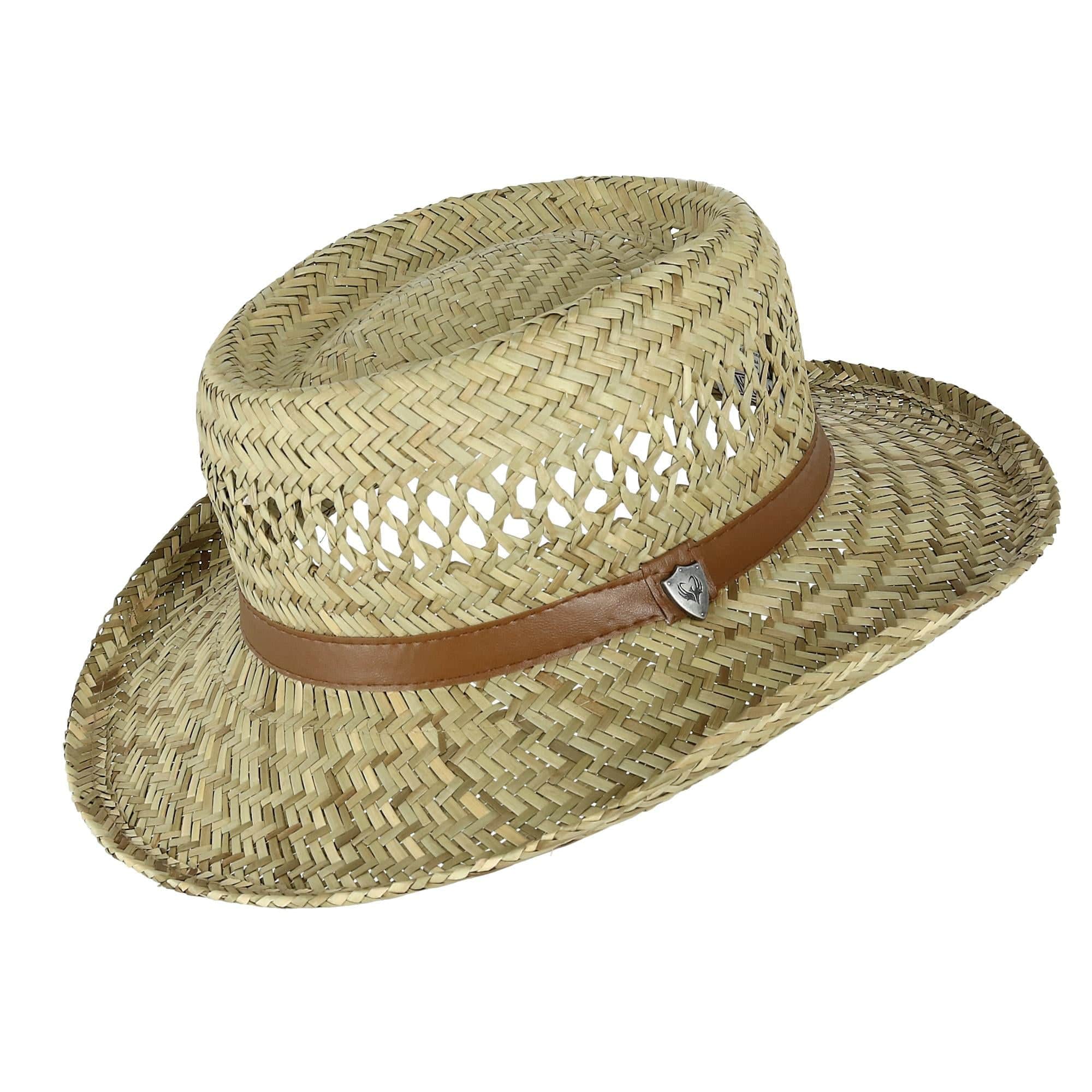 Rush Straw Gambler Hat with Wide Brim by Ascentix | Novelty Hats