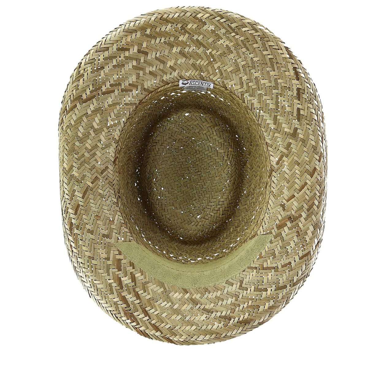 Ascentix Rush Straw Gambler Hat with Wide Brim - Natural