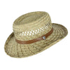 Rush Straw Gambler Hat with Wide Brim