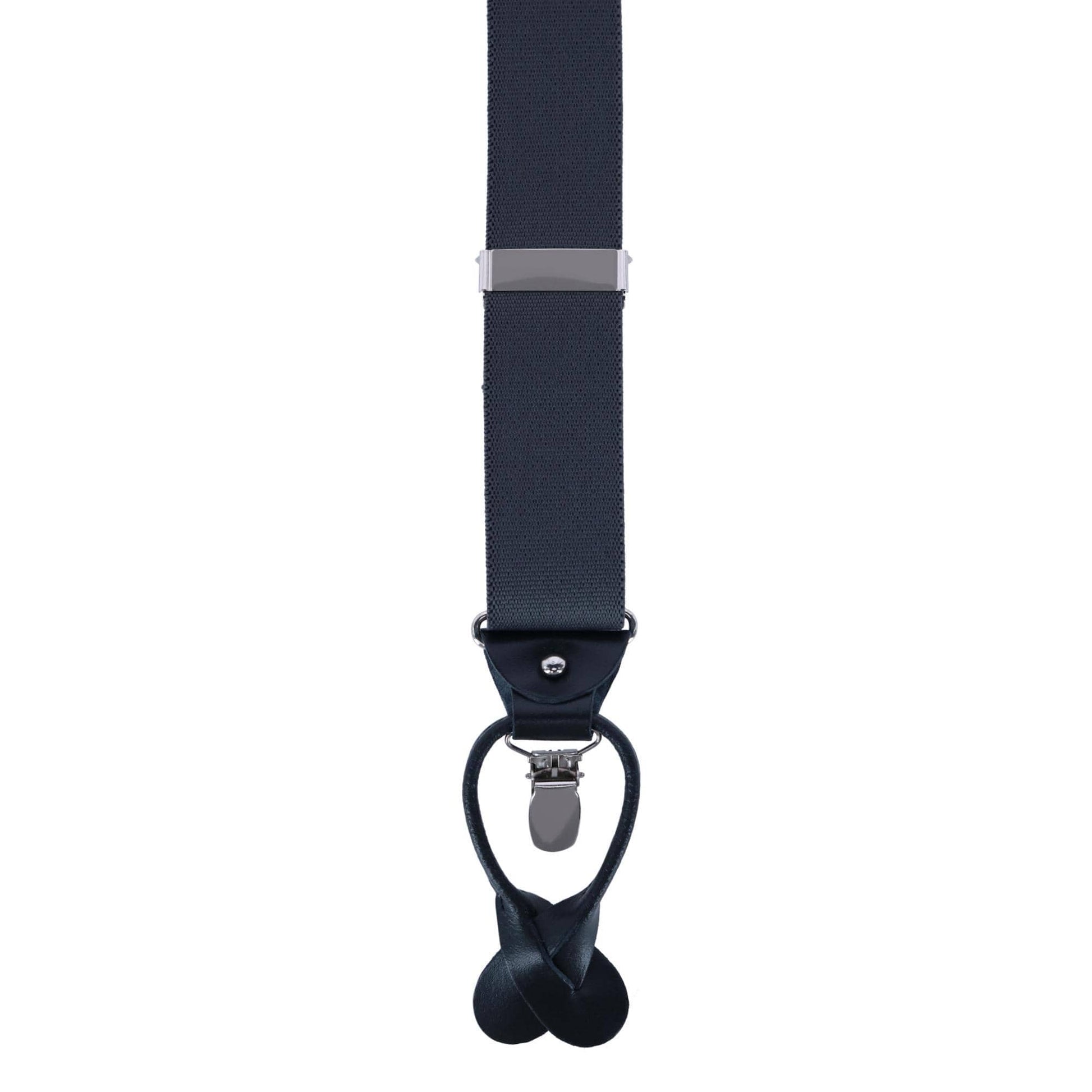 Ascentix Men's Classic Stretch 1 3/8 inch Convertible Suspenders - Gray