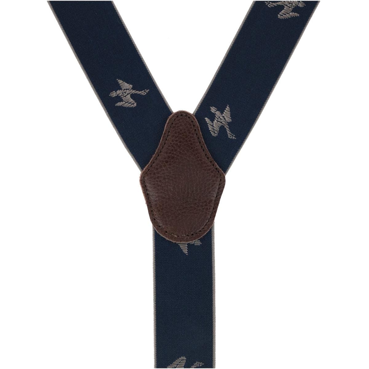 Ascentix Men's Flying Duck Convertible Clip End Suspenders - Navy
