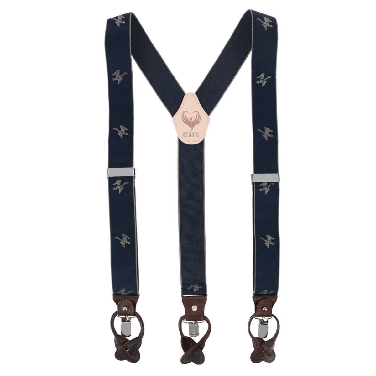 Ascentix Men's Flying Duck Convertible Clip End Suspenders - Men's Flying Duck Convertible Clip End Suspenders