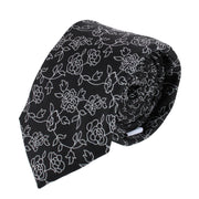 Floral Stencil Print Necktie