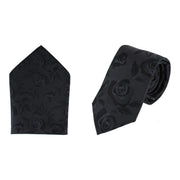 Rose Print Tone on Tone Tie & Pocket Square Bundle