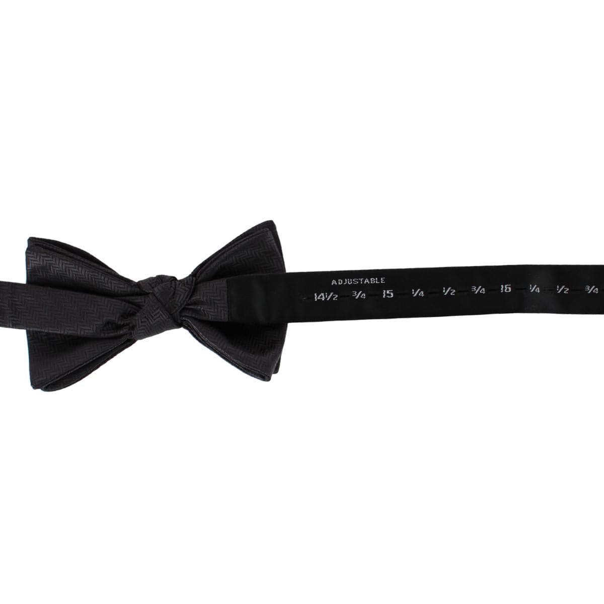 Ascentix Etched Herringbone Twist Bowtie - Black