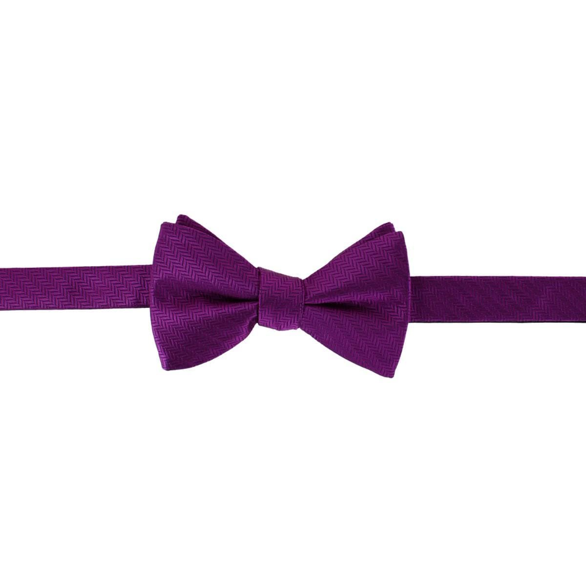 Ascentix Etched Herringbone Twist Bowtie - Purple