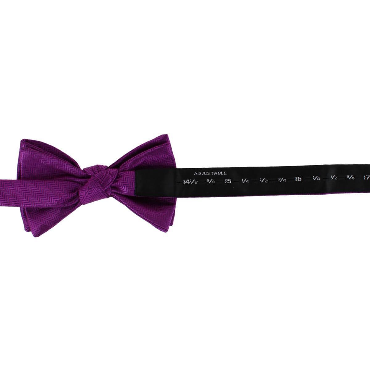 Ascentix Etched Herringbone Twist Bowtie - Purple