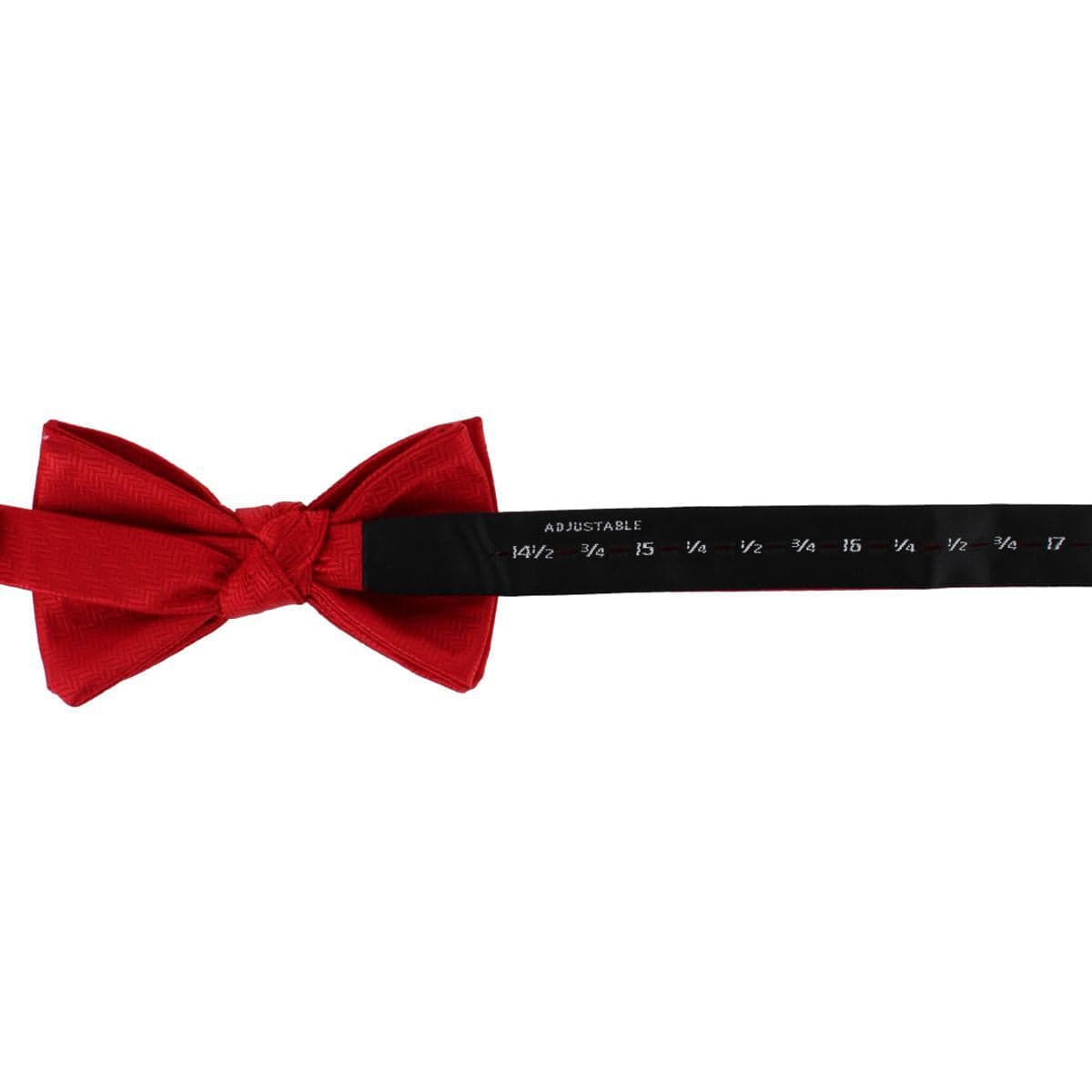 Ascentix Etched Herringbone Twist Bowtie - Red