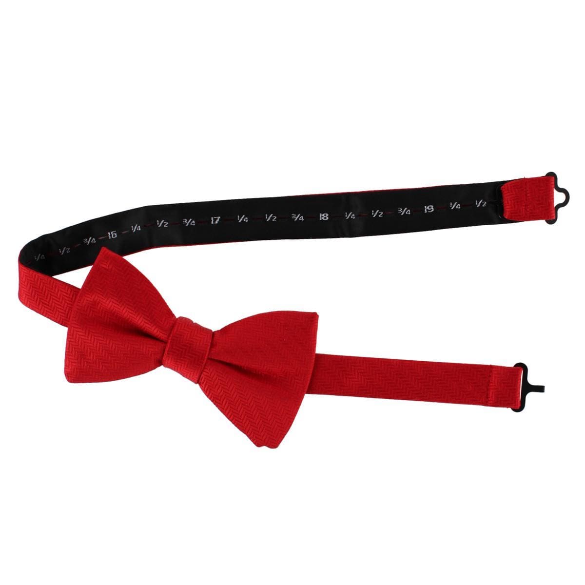 Ascentix Etched Herringbone Twist Bowtie - Red