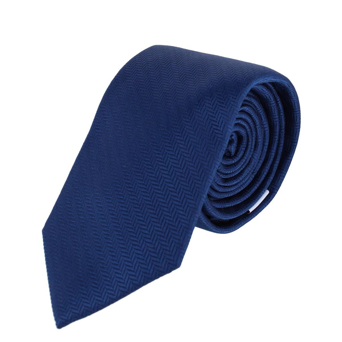 Ascentix Etched Herringbone Twist Necktie - Navy