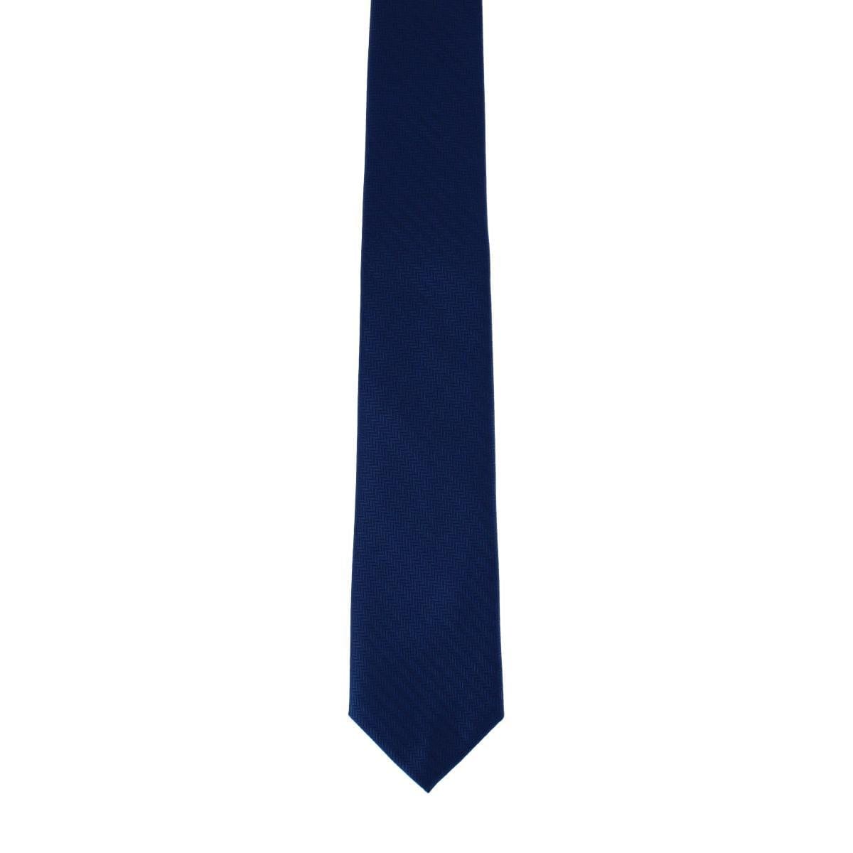Ascentix Etched Herringbone Twist Necktie - Navy