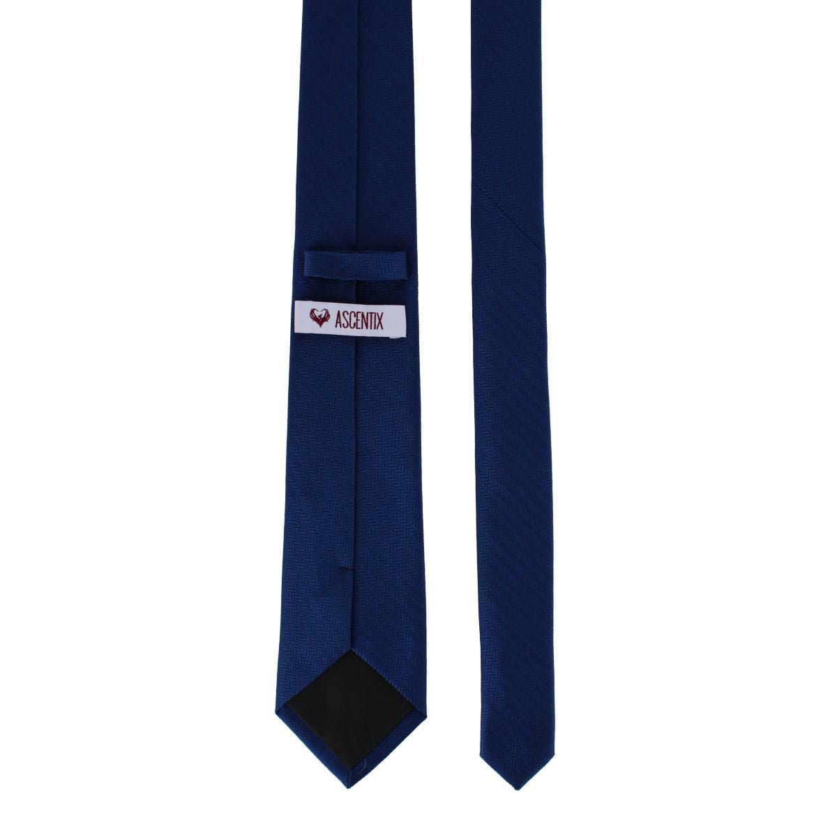 Ascentix Etched Herringbone Twist Necktie - Navy