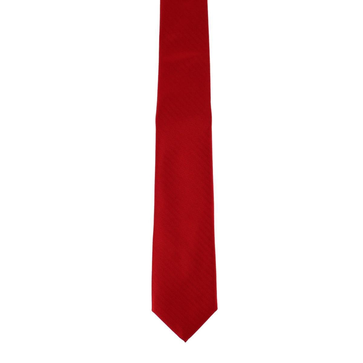 Ascentix Etched Herringbone Twist Necktie - Red