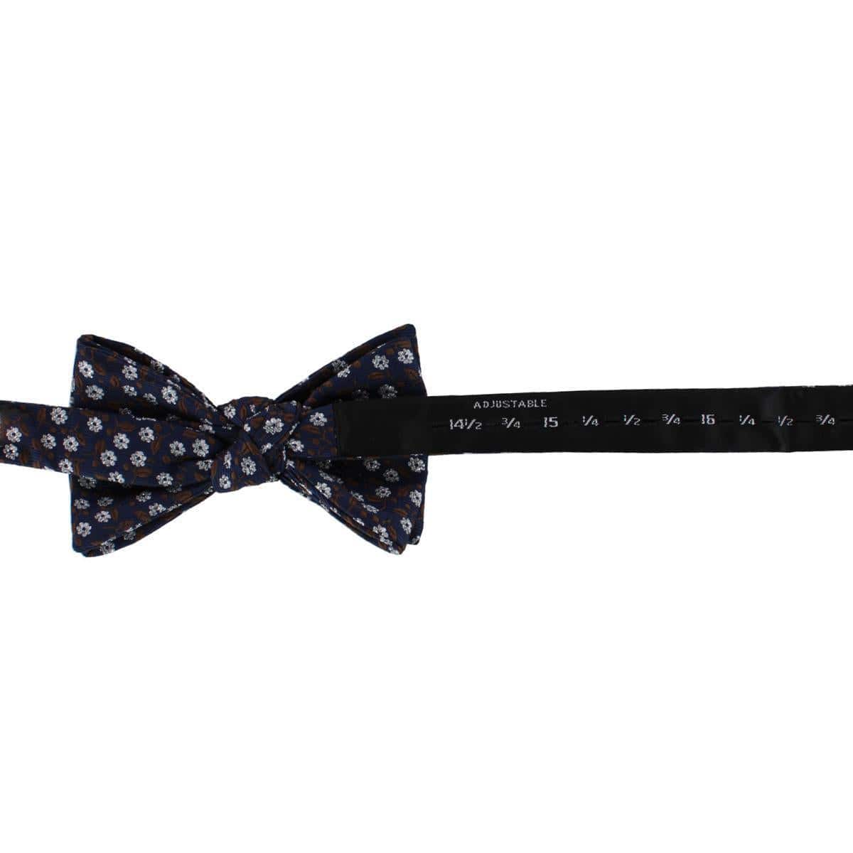 Ascentix Metallic Flowers and Leaves Bowtie - Brown