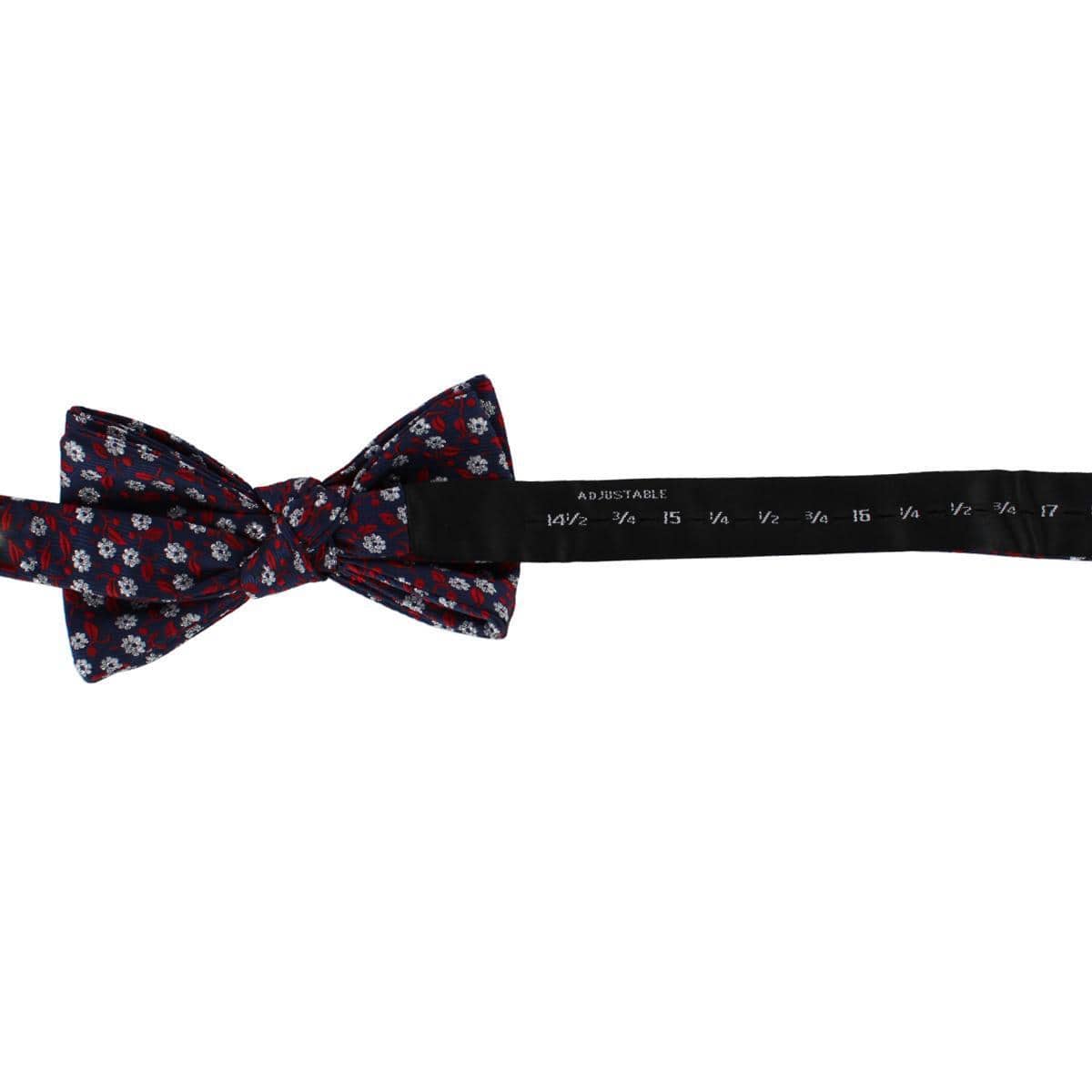 Ascentix Metallic Flowers and Leaves Bowtie - Red
