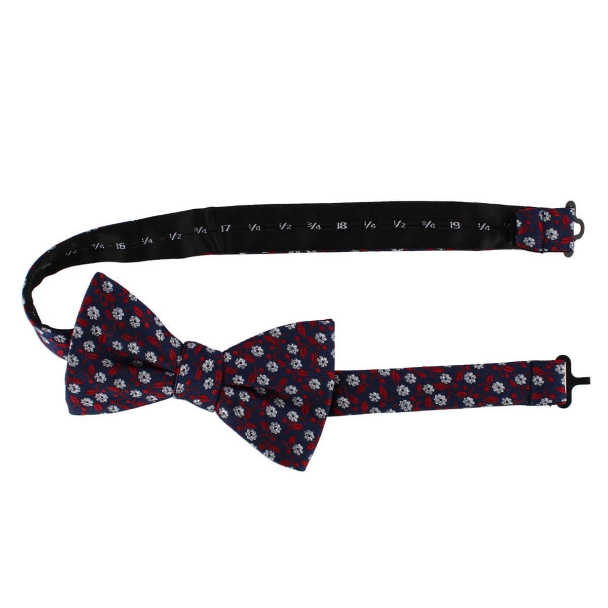Ascentix Metallic Flowers and Leaves Bowtie - Red