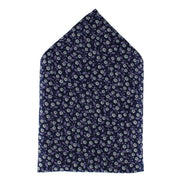 Metallic Flowers and Leaves Pocket Square