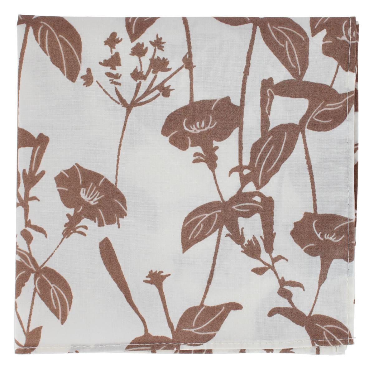 Ascentix Summer Garden Cotton Handkerchief - Ivory and Tan