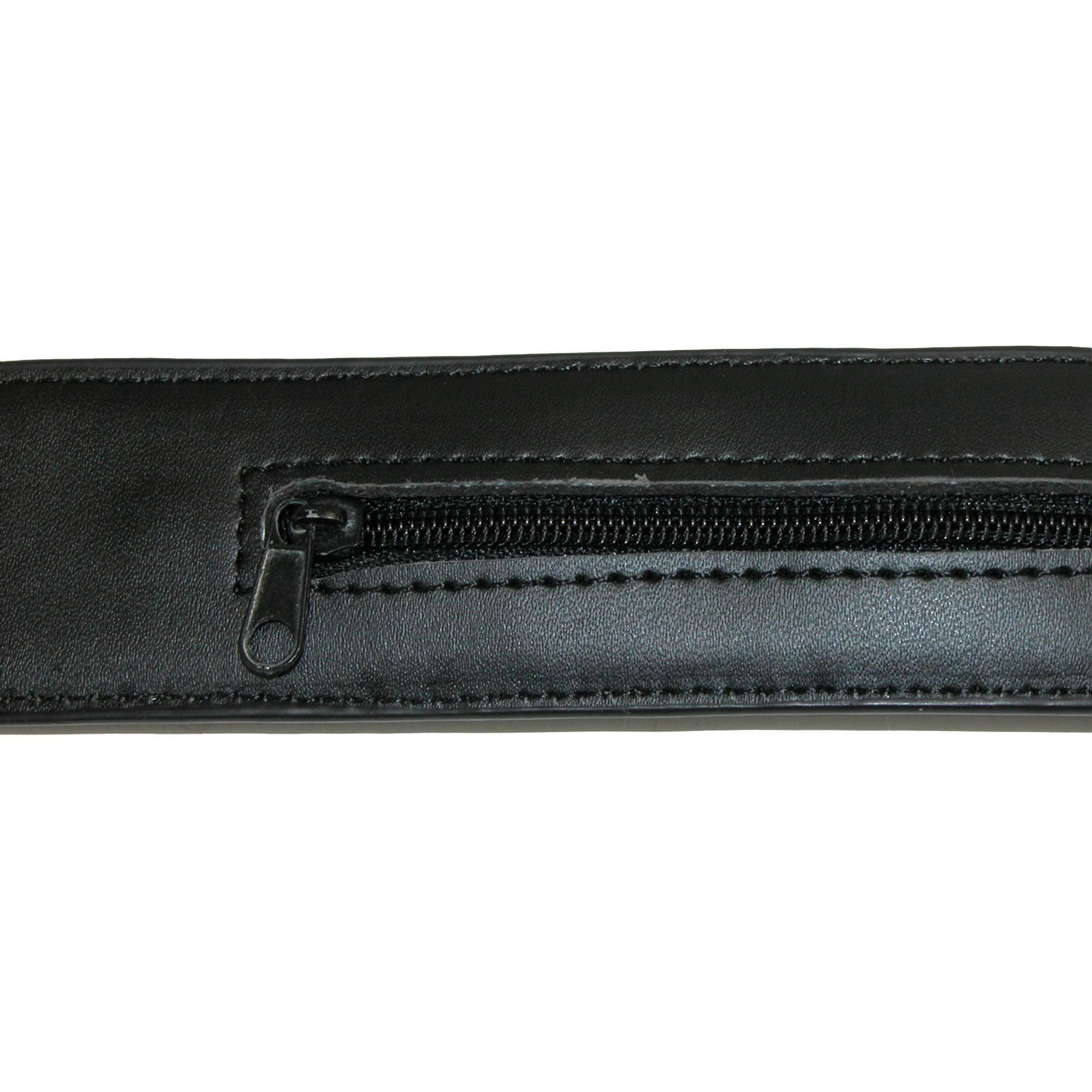 CTM® Men's Leather Travel Money Belt - Black