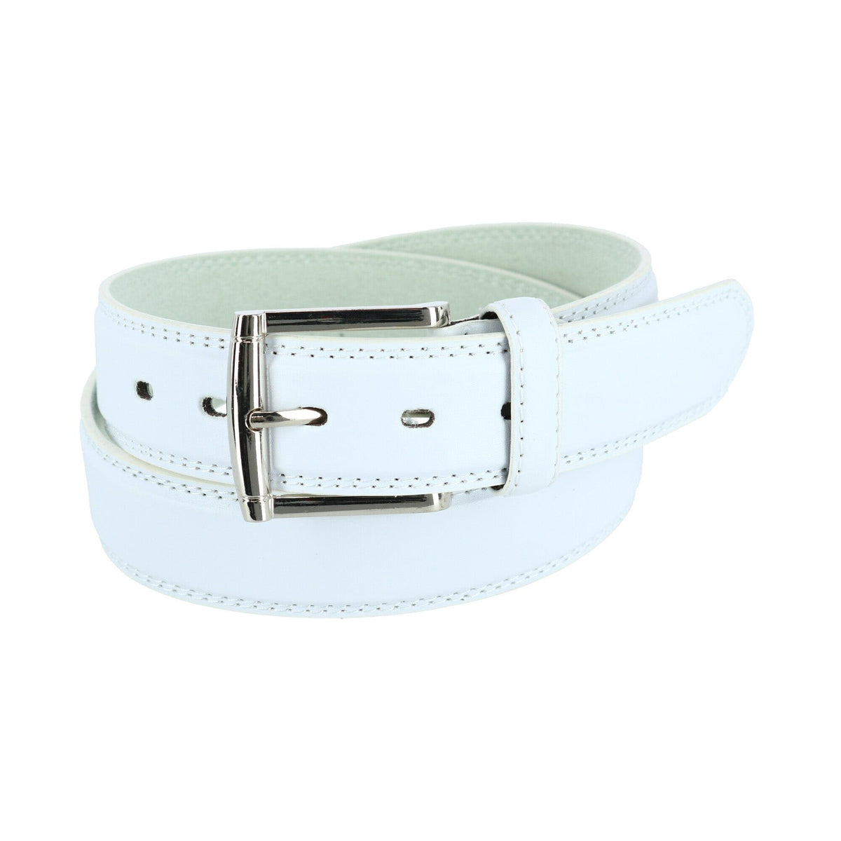CTM® Men's Basic Belt - White