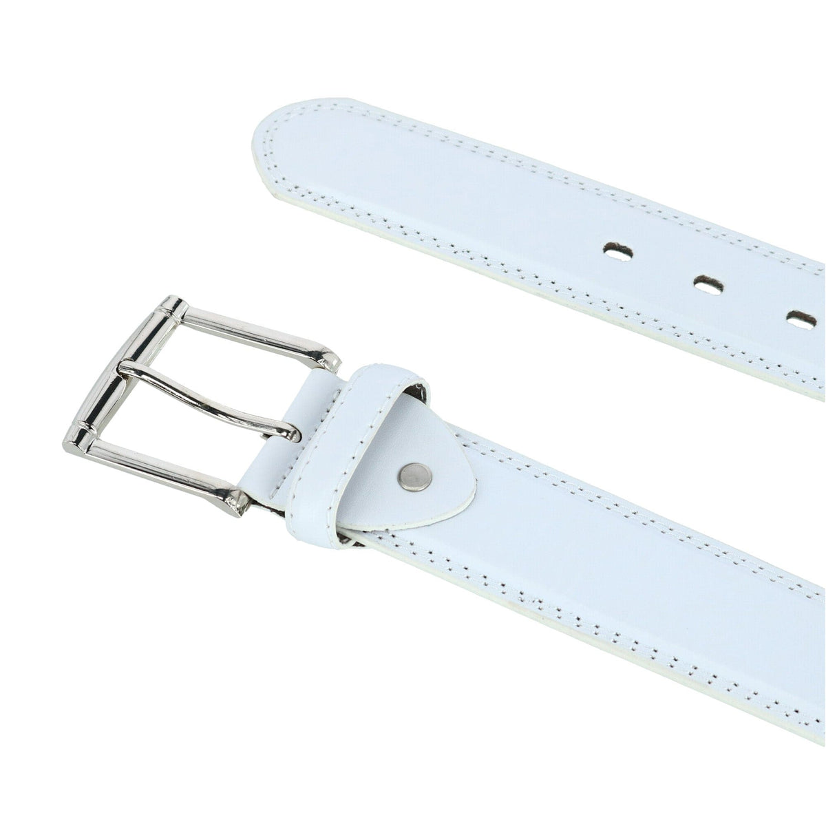 CTM® Men's Basic Belt - White