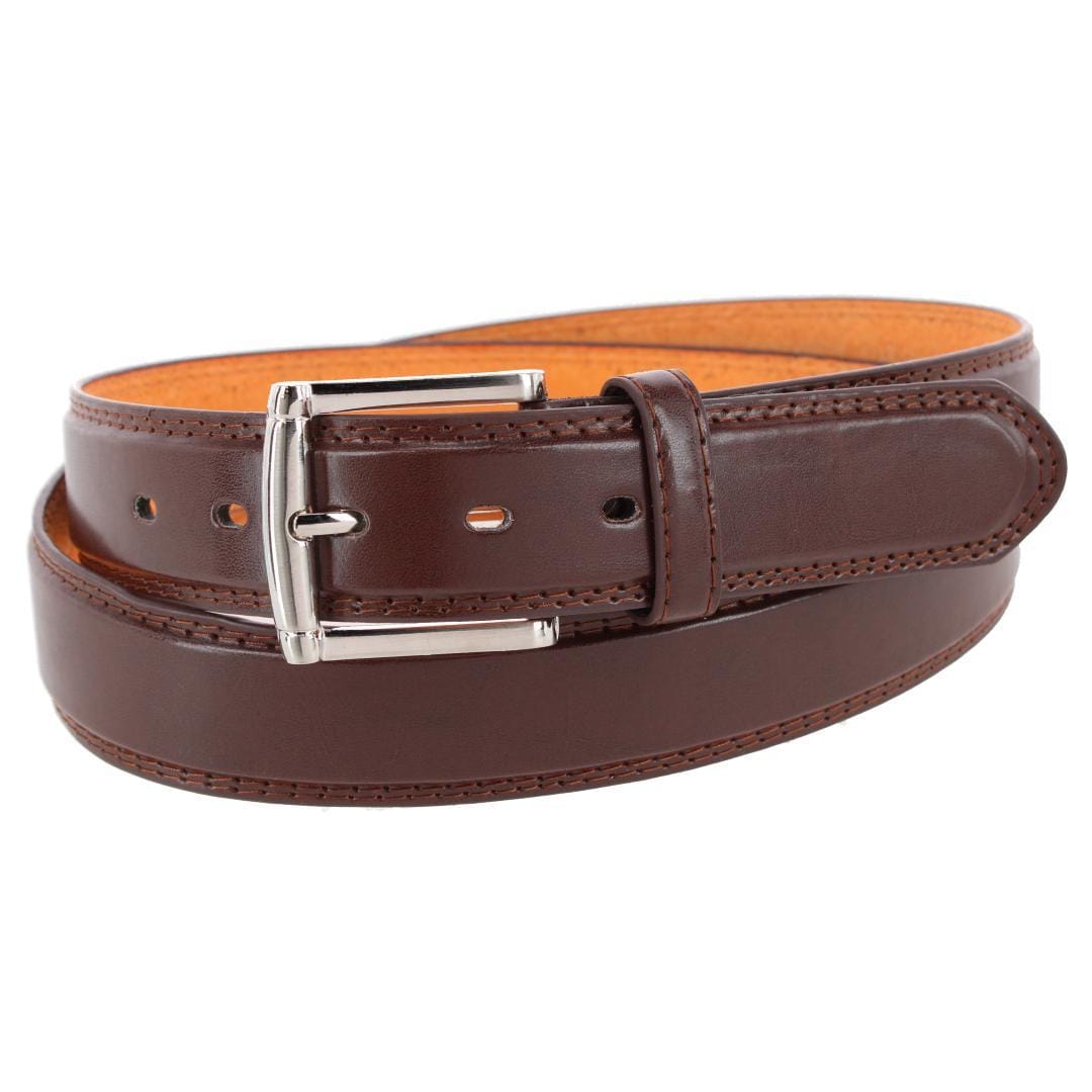 CTM® Men's Big & Tall 1.5 Inch Wide Basic Leather Belt