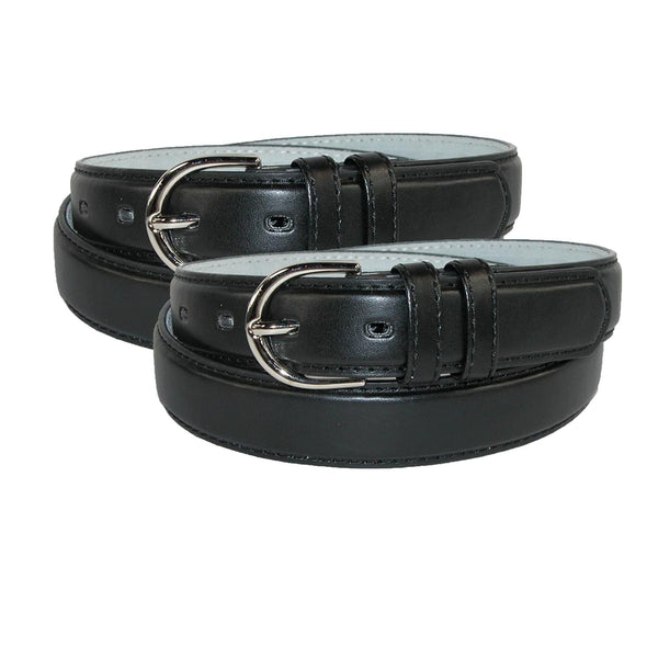 Women's Leather 1 1/8 Inch Dress Belt (Pack of 2)