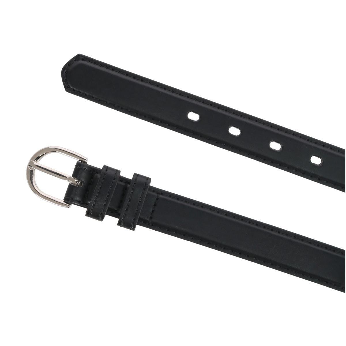 CTM® Kid's Leather 1 inch Basic Dress Belt - Black